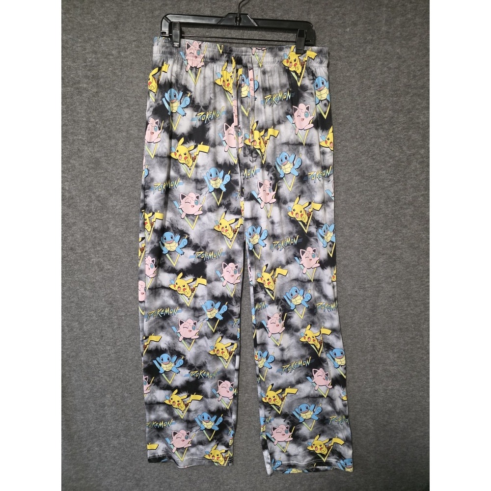 Mens Pokemon Pikachu Pajama Pant Lounge XL Squirtle Jigglypuff Pikachu Sleepwear